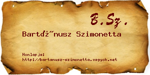 Bartánusz Szimonetta névjegykártya